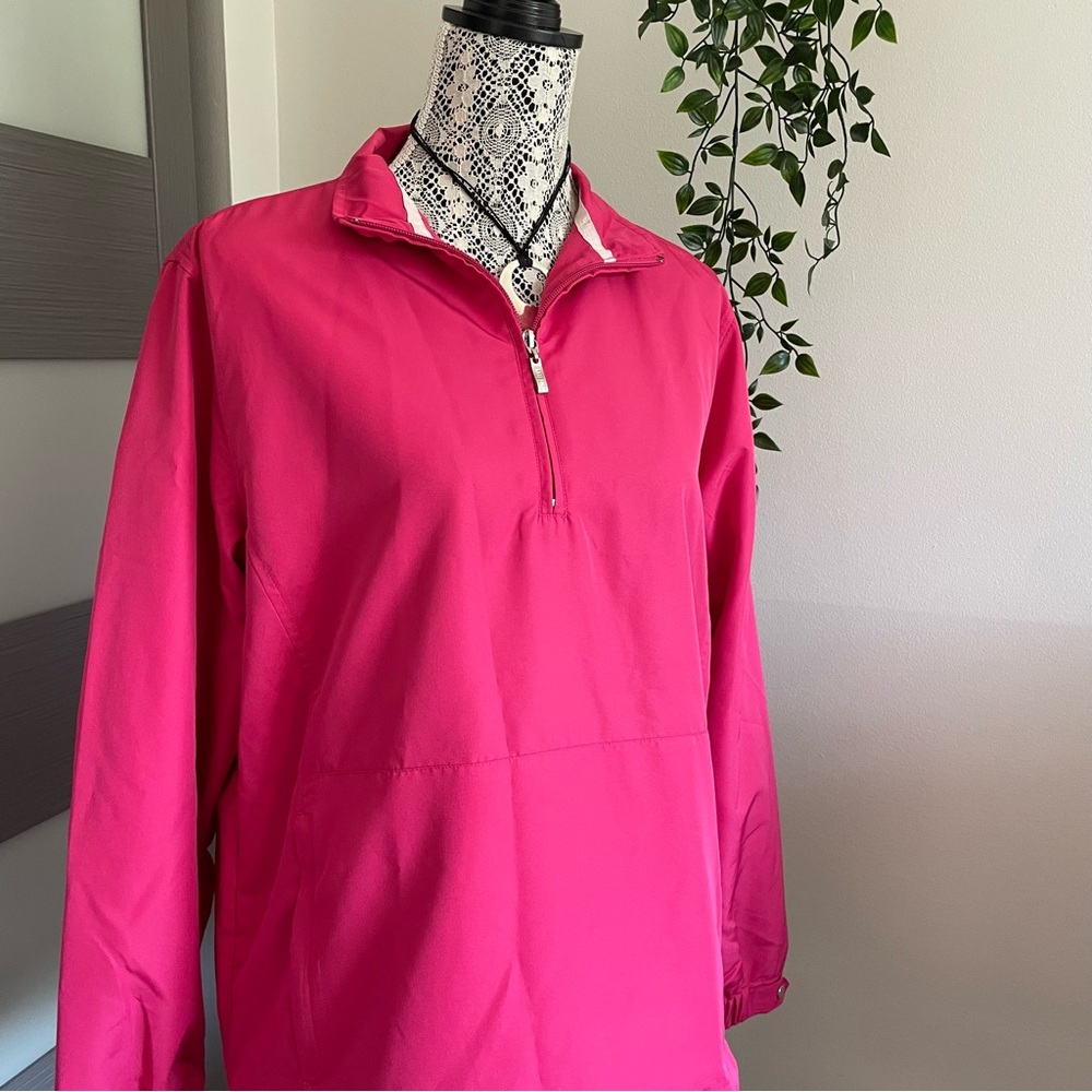 Kate Lord Golf Pink Quarter-Zip Pullover